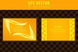 Set yellow background abstract orange monochrome editable design vector