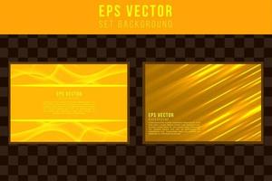 Set yellow background abstract orange monochrome editable design vector