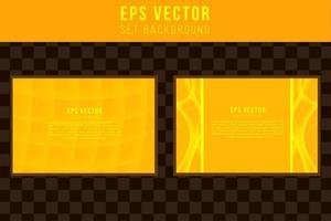 Set yellow background abstract orange monochrome editable design vector