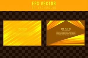 Set yellow background abstract orange monochrome editable design vector