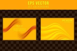 Set yellow background abstract orange monochrome editable design vector