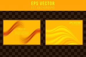 Set yellow background abstract orange monochrome editable design vector