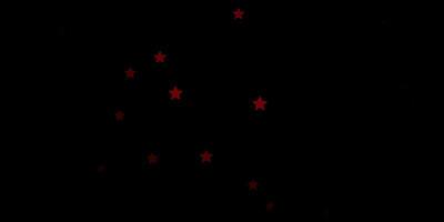 Dark Red vector template with neon stars.