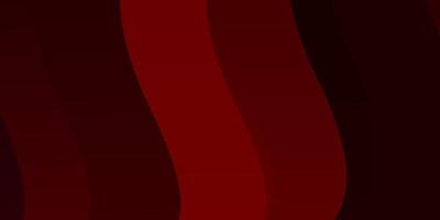 Dark Red vector background with curved lines.