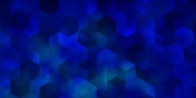 Light BLUE vector background with set of hexagons.