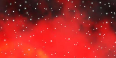 Light Red, Yellow vector background with small and big stars.