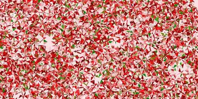 Light green, red vector background with christmas snowflakes.