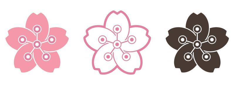 Sakura Flower Outline Graphic Vector 2936912 Vector Art at