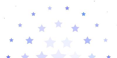 diseño de vector azul claro con estrellas brillantes.