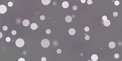 Light Purple vector template with circles, stars.