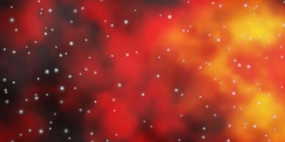 Light Red, Yellow vector pattern with abstract stars.