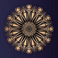 Luxury ornamental mandala design background with goldencolor vector