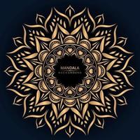 Luxury ornamental mandala design background with goldencolor vector