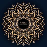 Luxury ornamental mandala design background with goldencolor vector