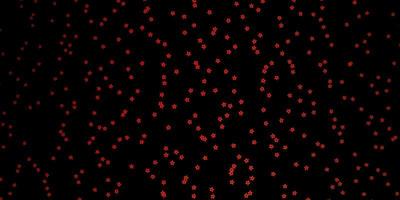 Dark Orange vector template with neon stars.