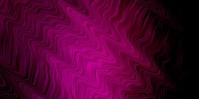 Dark Pink vector background with bent lines.