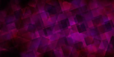 Dark Pink vector background with triangles.