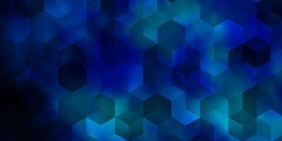 Dark BLUE vector template in hexagonal style.