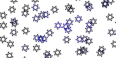 Light pink, blue vector backdrop with virus symbols.