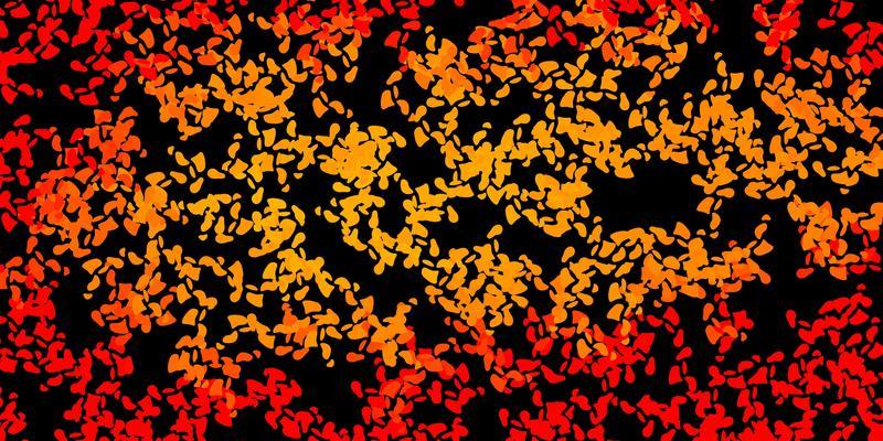 Dark orange vector background with random forms.