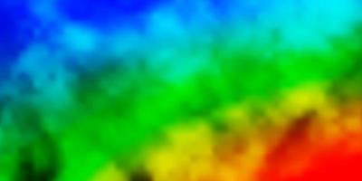 Dark Multicolor vector background with clouds.