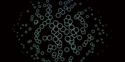 Dark Blue, Green vector backdrop with circles.