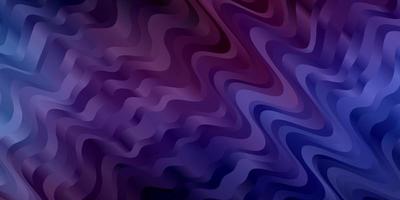 patrón de vector de color púrpura oscuro con líneas curvas.