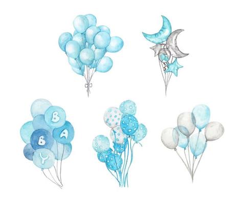 ilustración de globos azules 4077190 Vector en Vecteezy