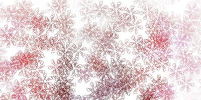 Light pink, red vector abstract artwork with leaves.