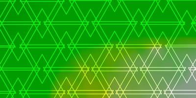 Light Green vector background with triangles.