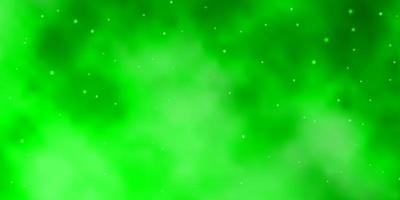 diseño de vector verde claro con estrellas brillantes.