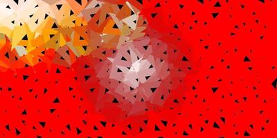 Light red, yellow vector gradient polygon wallpaper.