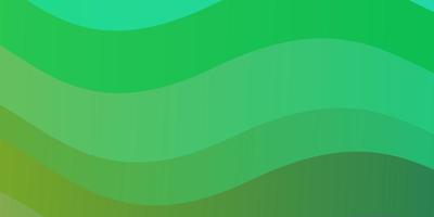 Light Green vector background with curved lines.