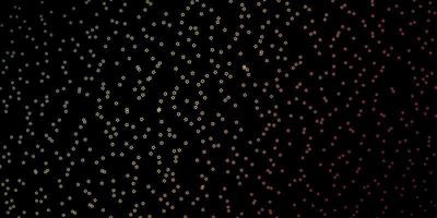 Dark Green, Red vector pattern with abstract stars.