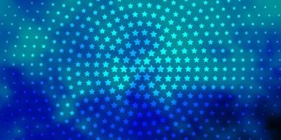 Dark BLUE vector pattern with abstract stars.