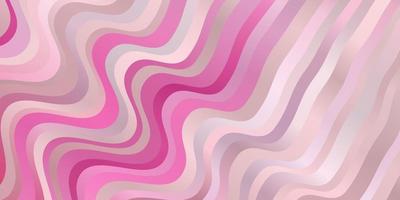 Light Pink, Yellow vector background with curves.