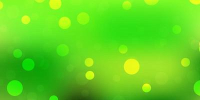 Light green, yellow vector backdrop with chaotic shapes.