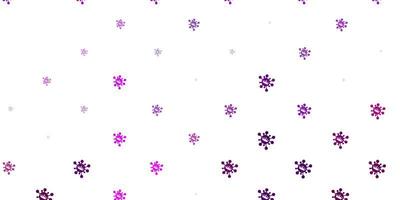 Light pink vector background with covid-19 symbols.