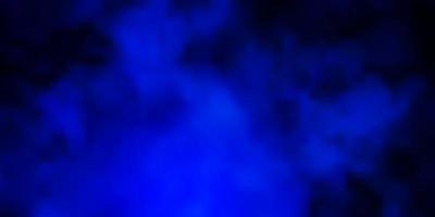 Telón de fondo de vector azul oscuro con cúmulos.