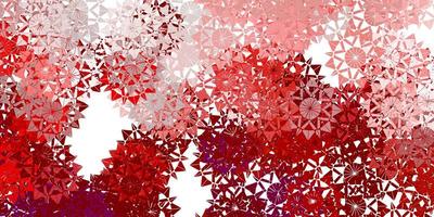 Light pink, red vector texture with bright snowflakes.