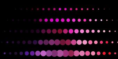 patrón de vector púrpura, rosa oscuro con esferas.