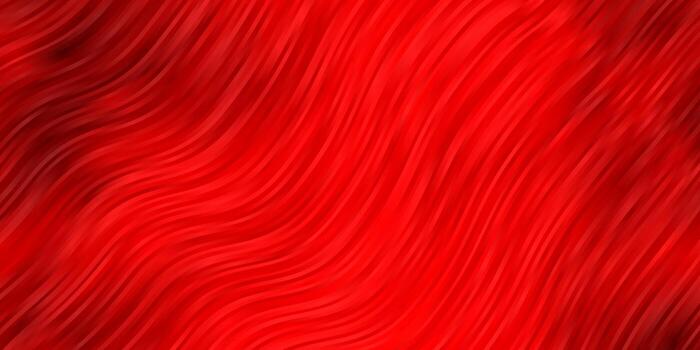 Light Red vector background with curved lines.