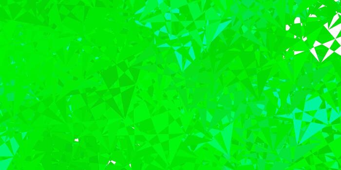 Dark green vector texture with random triangles.