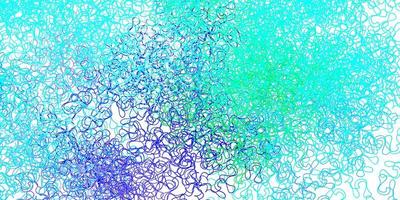 Light blue, green vector background with bent lines.
