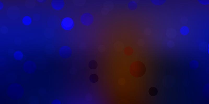 Dark blue, yellow vector background with random forms.