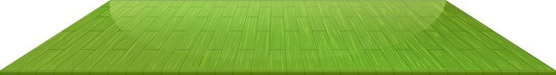 Green wooden floor tiles isolated on white background