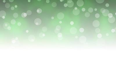 Light Green vector backdrop with circles.