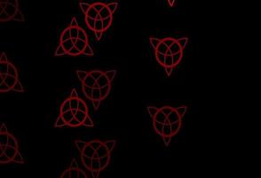 Dark Blue, Red vector backdrop with mystery symbols.