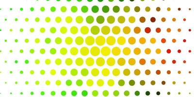 Light Green, Yellow vector pattern with spheres.