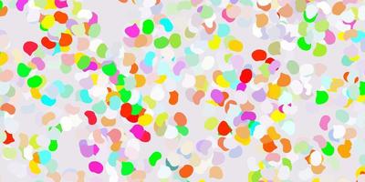 Light multicolor vector background with random forms.